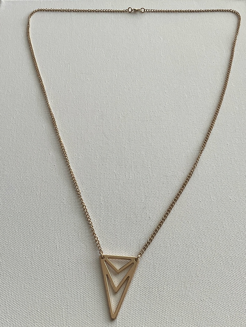 Minimalist Gold-Tone Triangle Pendant Necklace